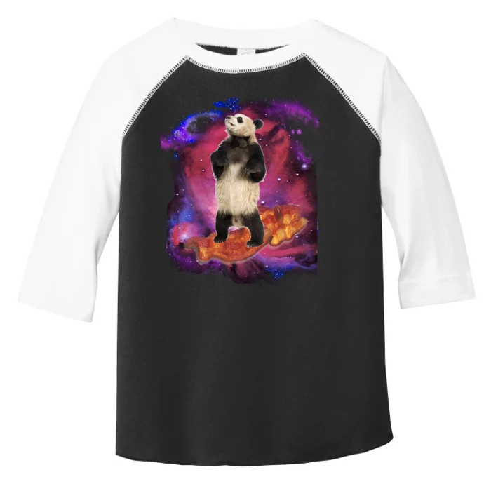 Panda Surfing Bacon In Space Toddler Fine Jersey T-Shirt