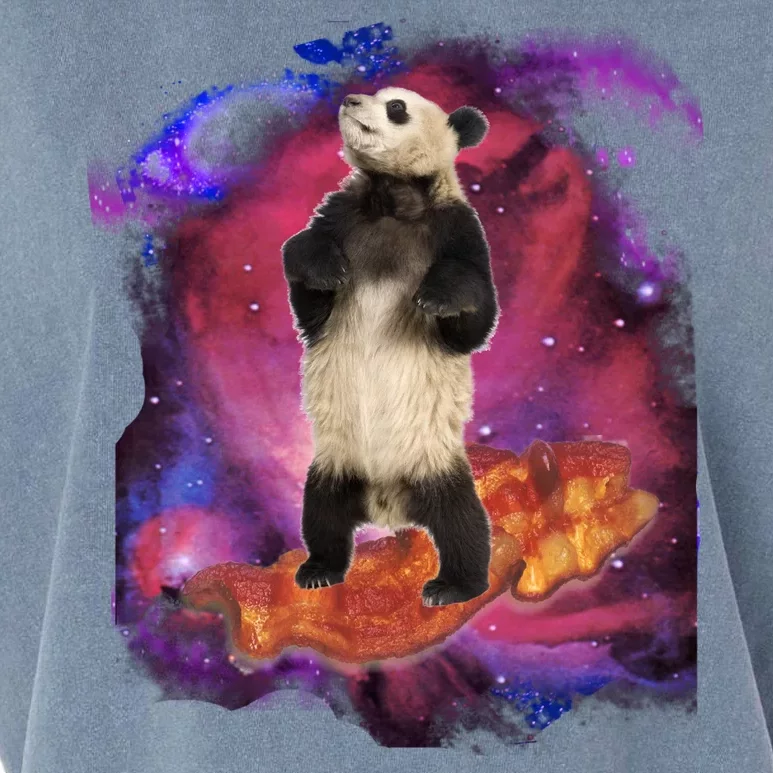 Panda Surfing Bacon In Space Garment-Dyed Women's Muscle Tee