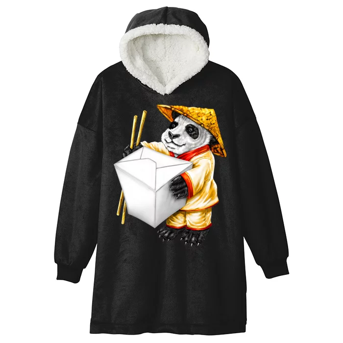 Panda Takeout Hooded Wearable Blanket