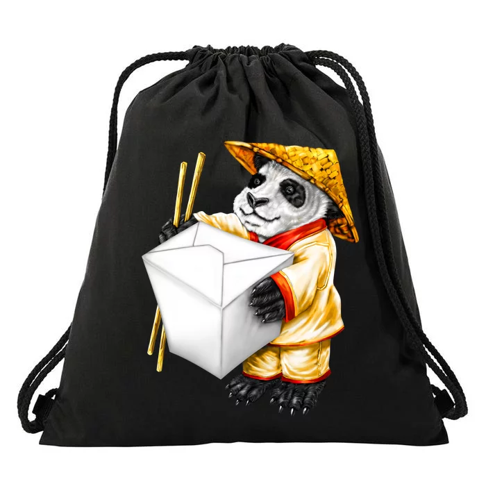 Panda Takeout Drawstring Bag