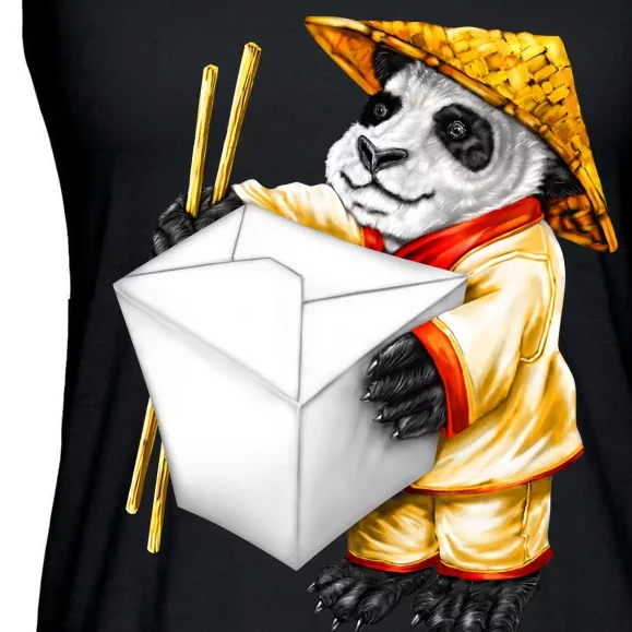 Panda Takeout Ladies Essential Flowy Tank