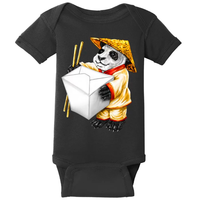 Panda Takeout Baby Bodysuit