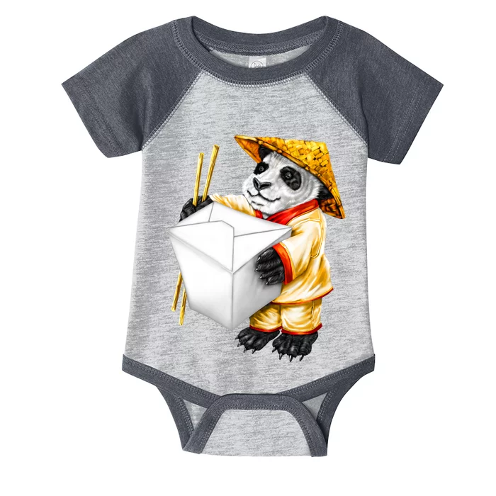 Panda Takeout Infant Baby Jersey Bodysuit