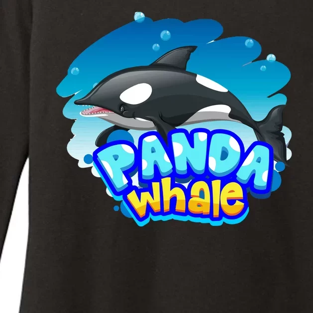 Panda Whale Womens CVC Long Sleeve Shirt