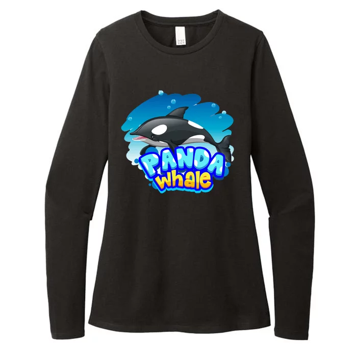 Panda Whale Womens CVC Long Sleeve Shirt