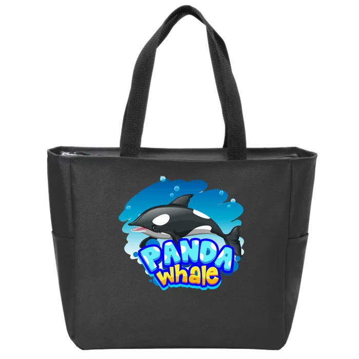 Panda Whale Zip Tote Bag