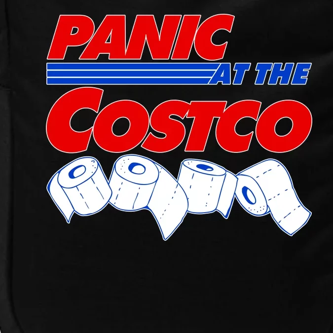 Panic At The Costco Toilet Paper Virus Pandemic Impact Tech Backpack