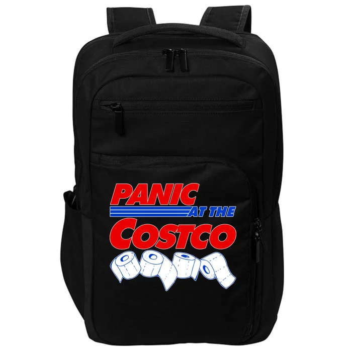 Panic At The Costco Toilet Paper Virus Pandemic Impact Tech Backpack