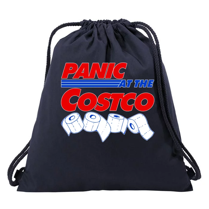 Panic At The Costco Toilet Paper Virus Pandemic Drawstring Bag