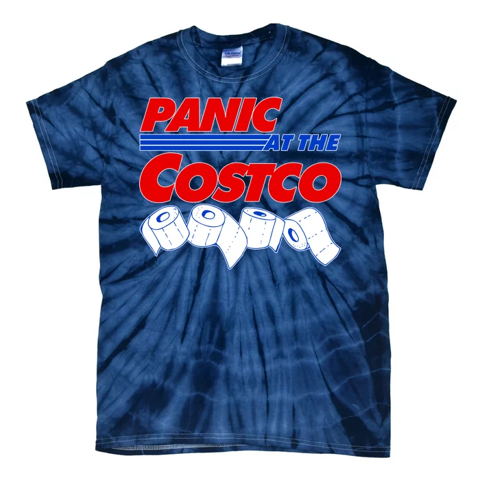 Panic At The Costco Toilet Paper Virus Pandemic Tie-Dye T-Shirt