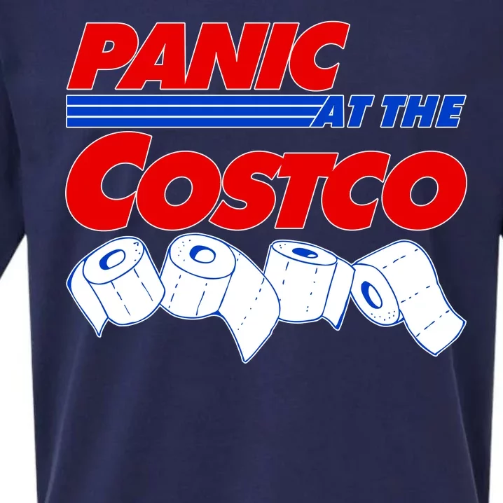 Panic At The Costco Toilet Paper Virus Pandemic Sueded Cloud Jersey T-Shirt