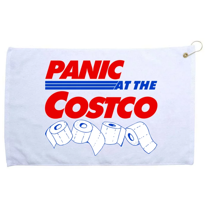 Panic At The Costco Toilet Paper Virus Pandemic Grommeted Golf Towel