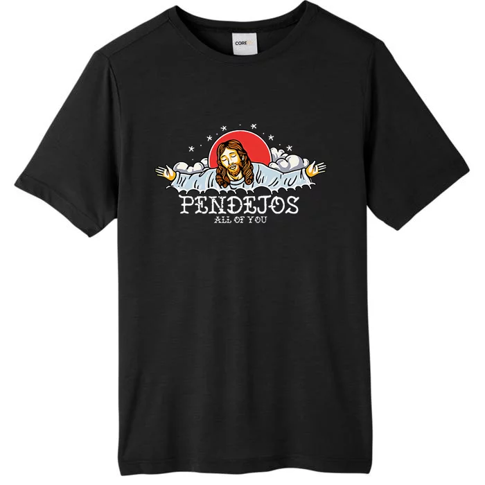 Pendejos All of You Sarcastic Jesus Christian Humor Retro ChromaSoft Performance T-Shirt