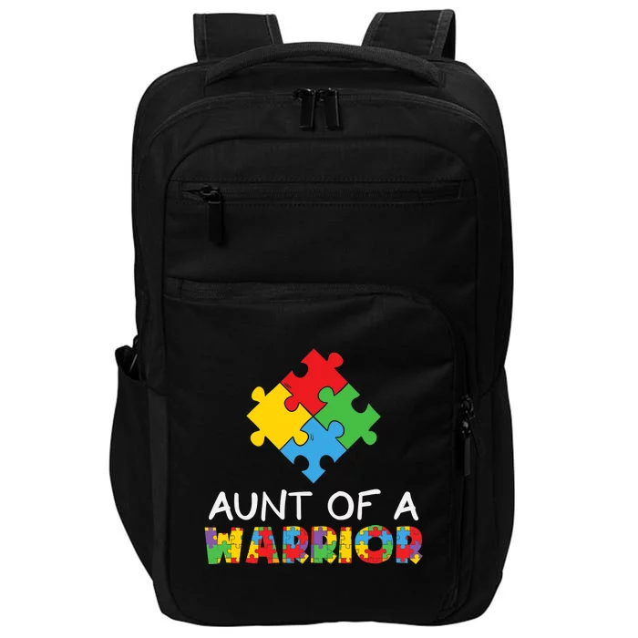 Proud Aunt Of A Warrior Autism Awareness, Wo Auntie Gift Impact Tech Backpack