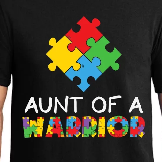 Proud Aunt Of A Warrior Autism Awareness, Wo Auntie Gift Pajama Set