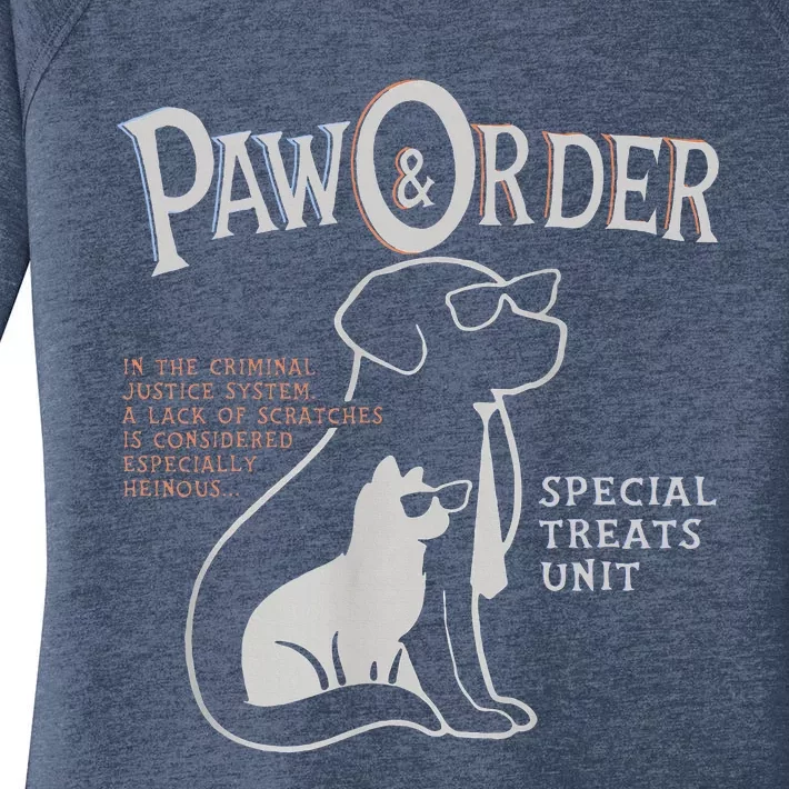 Paw And Order Special Feline Unit Pets Training Dog Cat Women's Perfect Tri Tunic Long Sleeve Shirt