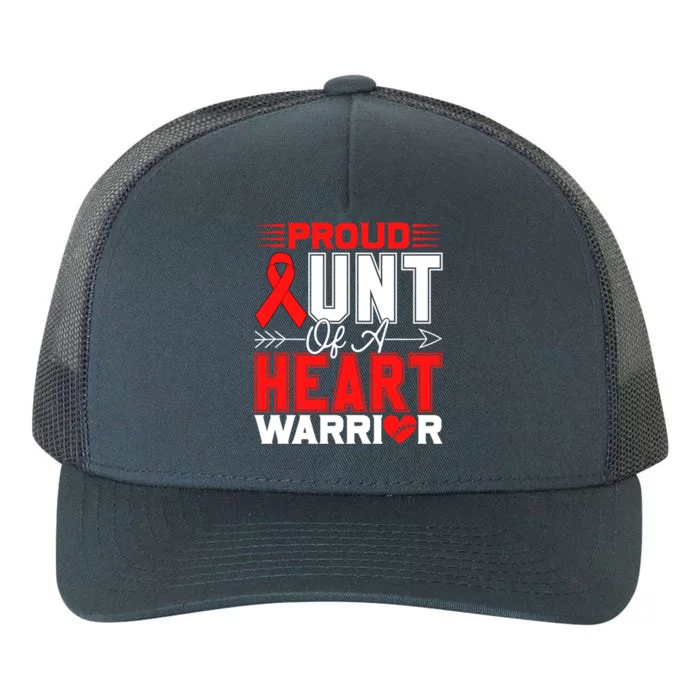 Proud Aunt Of A Heart Warrior Heart Disease Awareness Month Gift Yupoong Adult 5-Panel Trucker Hat