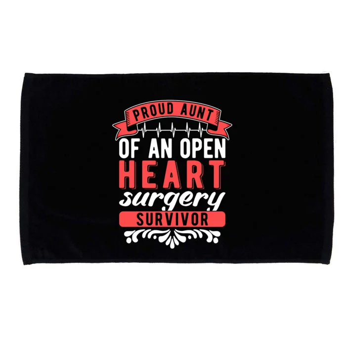 Proud Aunt Of An Open Heart Surgery Survivor Gift Microfiber Hand Towel