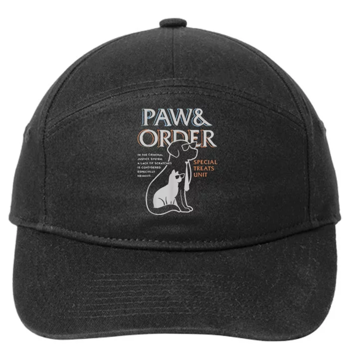 Paw And Order Special Training Dog And Cat Feline Unit Pets 7-Panel Snapback Hat