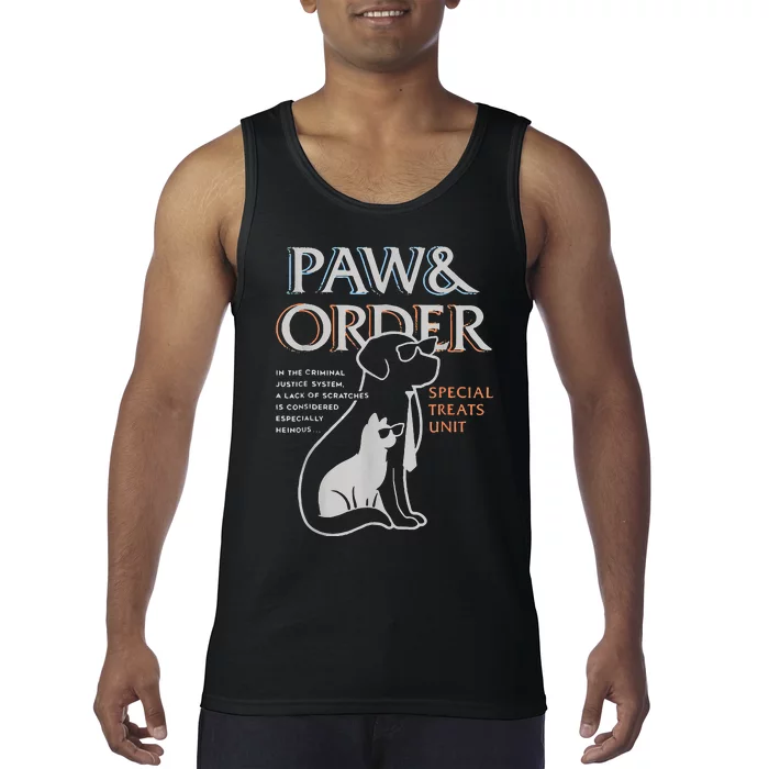 Paw And Order Special Training Dog And Cat Feline Unit Pets Tank Top