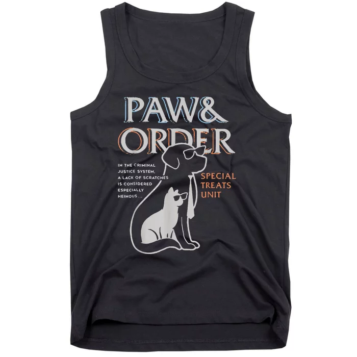 Paw And Order Special Training Dog And Cat Feline Unit Pets Tank Top