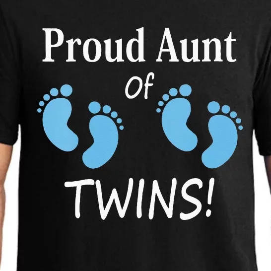 Proud Aunt Of Twin Footprint Design Special Auntie Pajama Set