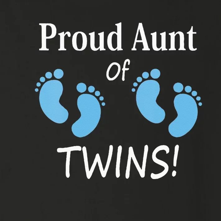 Proud Aunt Of Twin Footprint Design Special Auntie Toddler Long Sleeve Shirt