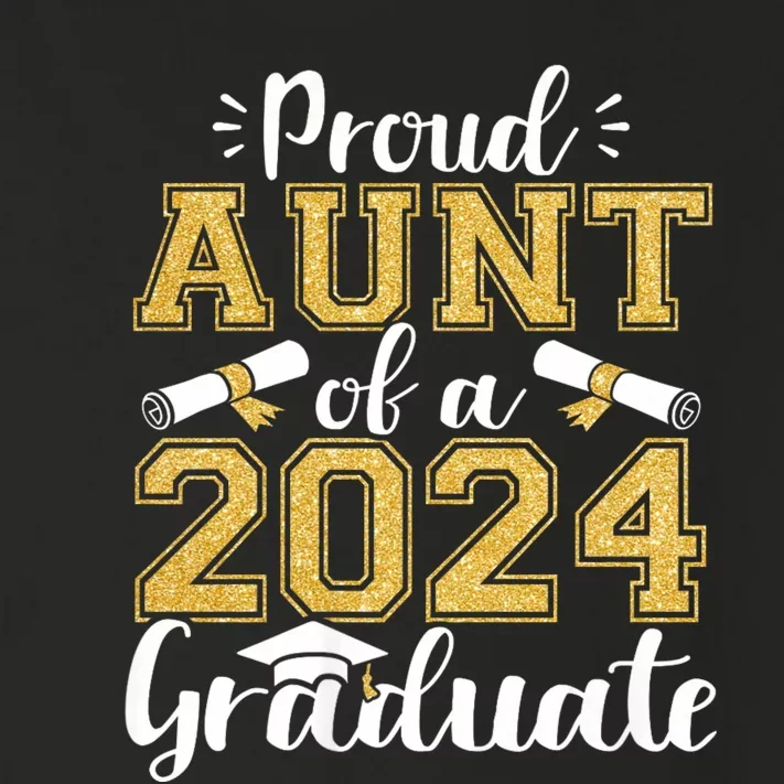 Proud Aunt Of A Class Of 2024 Graduate Funny Senior Aunt Toddler Long Sleeve Shirt