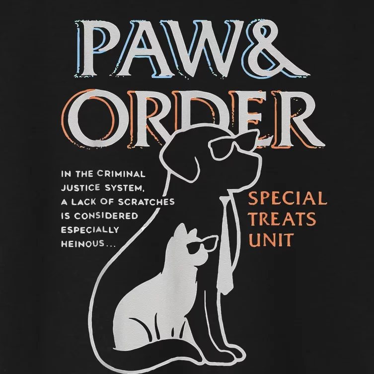 Paw And Order Special Training Dog And Cat Feline Unit Pets Women's Crop Top Tee