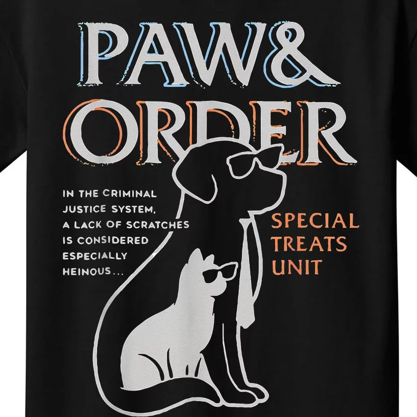 Paw And Order Special Training Dog And Cat Feline Unit Pets Kids T-Shirt