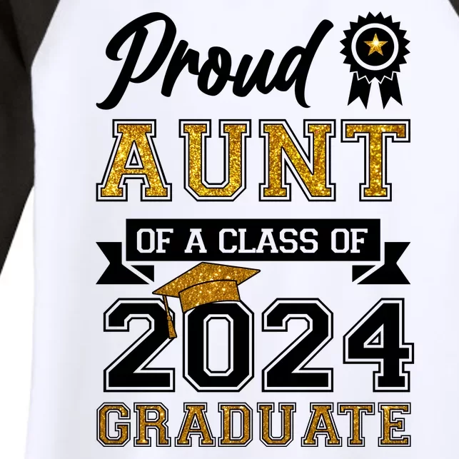 Proud Aunt Of The Class Of 2024 Graduate Women's Tri-Blend 3/4-Sleeve Raglan Shirt