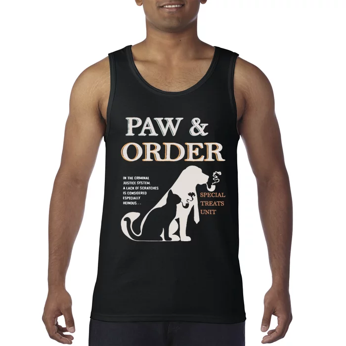 Paw and Order Special Feline Unit Pets Training Dog And Cat Tank Top