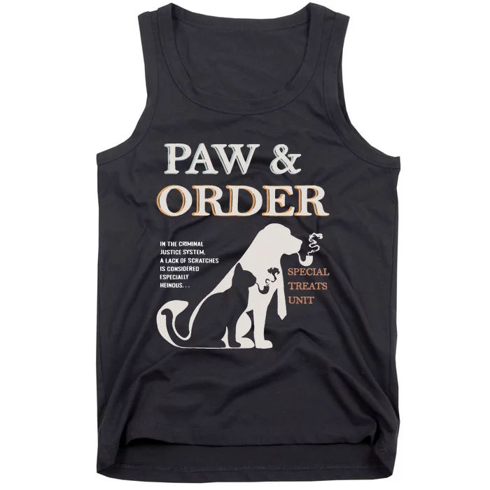 Paw and Order Special Feline Unit Pets Training Dog And Cat Tank Top