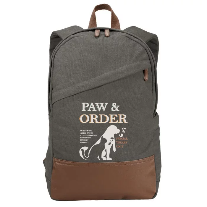 Paw and Order Special Feline Unit Pets Training Dog And Cat Cotton Canvas Backpack