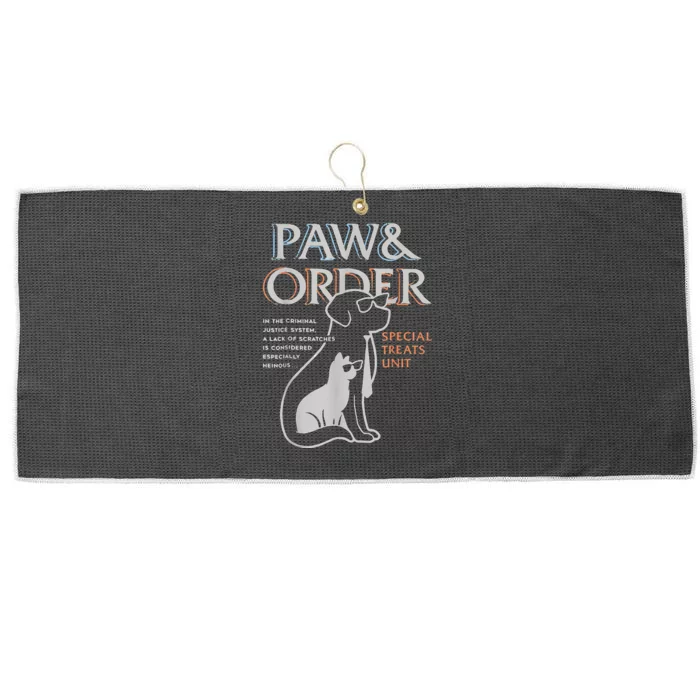 Paw And Order Special Training Dog And Cat Feline Unit Pets Large Microfiber Waffle Golf Towel