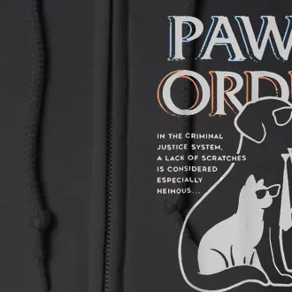 Paw And Order Special Training Dog And Cat Feline Unit Pets Full Zip Hoodie