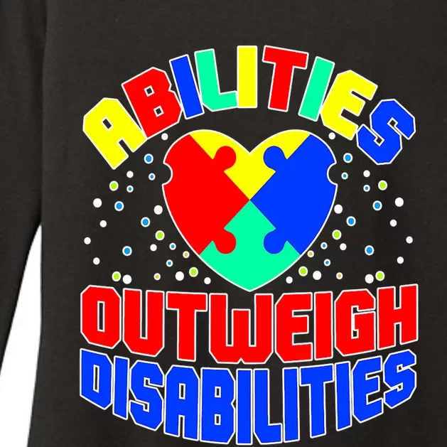 Proud Abilities Outweigh Disabilities Autism Womens CVC Long Sleeve Shirt