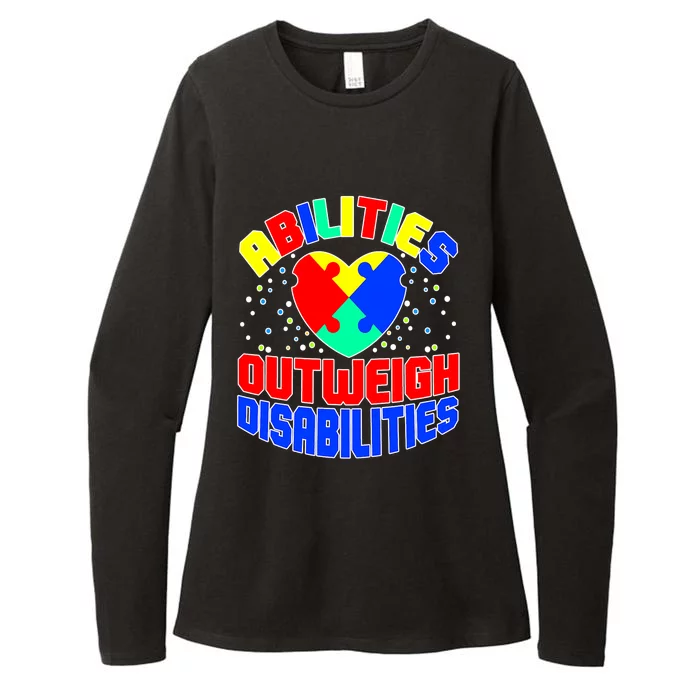 Proud Abilities Outweigh Disabilities Autism Womens CVC Long Sleeve Shirt