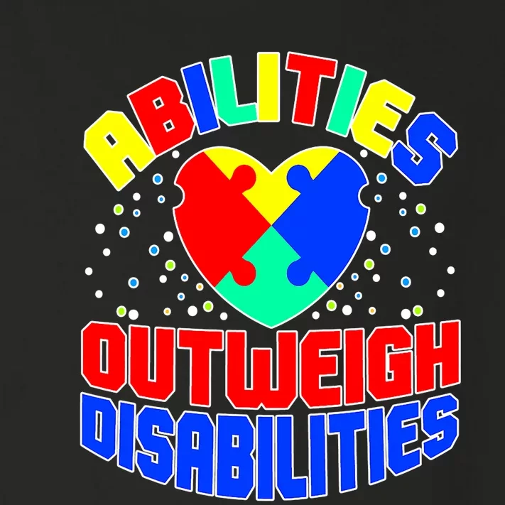 Proud Abilities Outweigh Disabilities Autism Toddler Long Sleeve Shirt