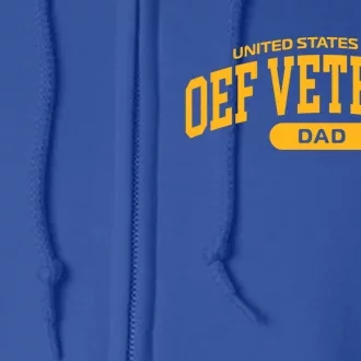 Proud Army Oef Veteran Dad Cute Gift Full Zip Hoodie