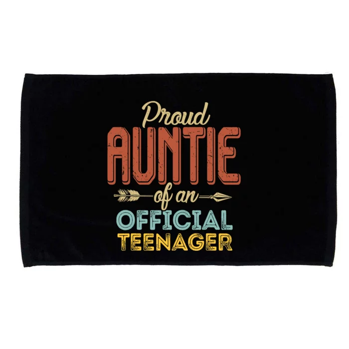 Proud Auntie of Teenager 13th Birthday 13 Years Old Microfiber Hand Towel