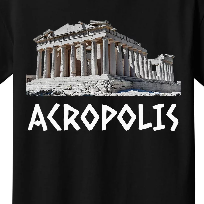 Parthenon Acropolis Of Athens Greece Hellas Souvenir Greek Kids T-Shirt