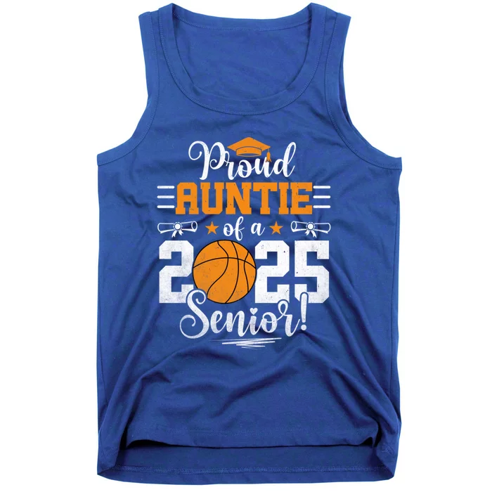 Proud Auntie Of A 2025 Senior Graduate Basketball Great Gift Tank Top