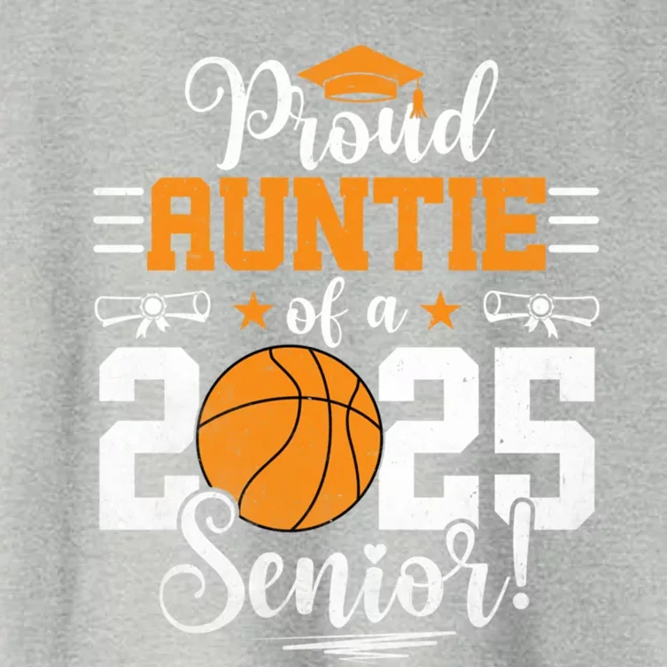 Proud Auntie Of A 2025 Senior Graduate Basketball Great Gift Women's Crop Top Tee