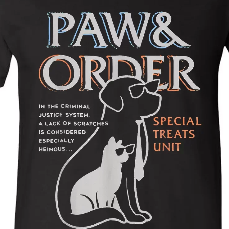 Paw and Order Special Training Dog And Cat V-Neck T-Shirt