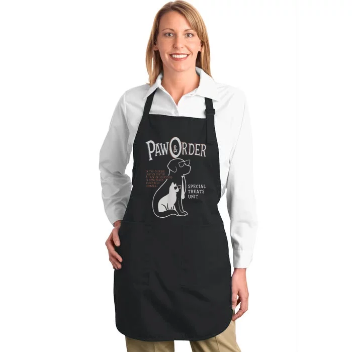 Paw And Order Special Feline Unit Pets Training Dog Cat Full-Length Apron With Pocket