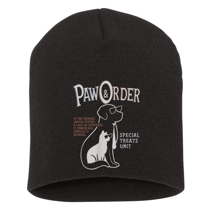 Paw And Order Special Feline Unit Pets Training Dog Cat Short Acrylic Beanie