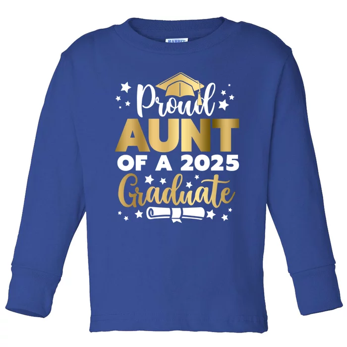 Proud Aunt Of A 2025 Graduate Auntie Senior 2025 Cute Gift Toddler Long Sleeve Shirt