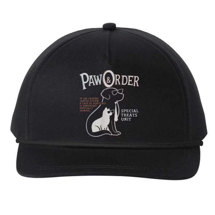 Paw And Order Special Feline Unit Pets Training Dog Cat Snapback Five-Panel Rope Hat