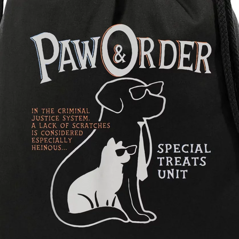 Paw And Order Special Feline Unit Pets Training Dog Cat Drawstring Bag